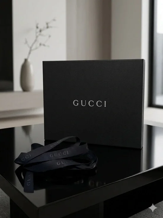 Gucci Black Gift Box with Branded Ribbon - Picture 2 of 3